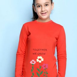 NUSYL Girls Red Printed T-shirt-picture-31