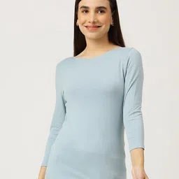 Marks & Spencer Women Blue Boat Neck T-shirt-picture-32