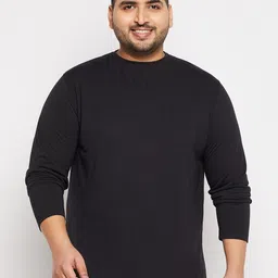 Adobe Men Plus Size Round Neck Cotton T-shirt-7