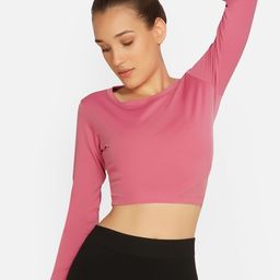 NEU LOOK FASHION Women Pink Cropped T-shirt-image-0