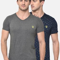VIMAL JONNEY Men Pack of 2 V-Neck T-shirts-image-80