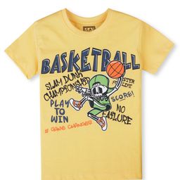 Gini and Jony Boys Typography Printed Round Neck T-shirt-30