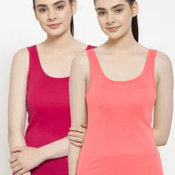 Friskers Pink & Peach Set Of 2 Tank Top-image-15