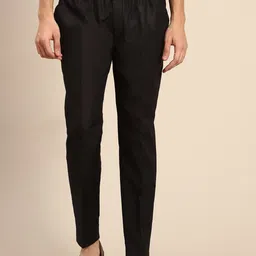 KISAH Men Relaxed Straight Leg Mid Rise Plain Trousers-image-78