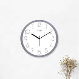 RANDOM Grey & White Contemporary Wall Clock-12