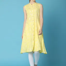 V-Mart Mandarin Collar Embellished Anarkali Kurta-image-34