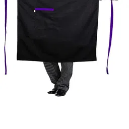 SWITCHON Black & Blue Pocket Detail Tie Up Apron-image-38
