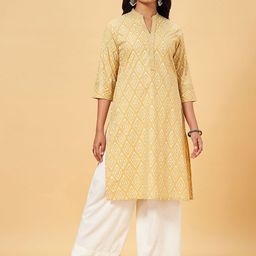 RANGMANCH BY PANTALOONS Women Ethnic Motifs Embroidered Chikankari Kurta-image-79