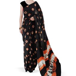 JAIPURI BLOCK PRINT Bandhani Pure Cotton Ikat Saree-image-74