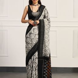ADITRI Handloom Pure Cotton Handloom Ikat Saree-21