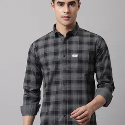 Majestic Man Smart Slim Fit Tartan Checked Casual Shirt-image-62