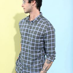 HIGHLANDER Slim Fit Tartan Checked Casual Shirt-picture-38