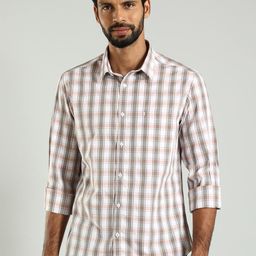 Indian Terrain Classic Slim Fit Tartan Checks Cotton Casual Shirt-picture-18