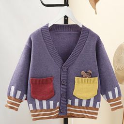 Little Surprise Box LLP Kids Colourblocked Cardigan-picture-40