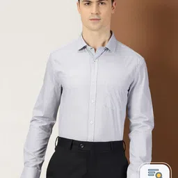 INVICTUS Original Slim Fit Micro Ditsy Printed Pure Cotton Formal Shirt-image-29