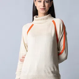 Club York Women Turtle Neck Acrylic Pullover-image-81