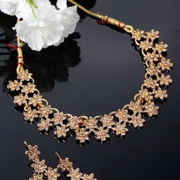 Sukkhi Gold-Plated American Diamond Studded Jewellery Set-46