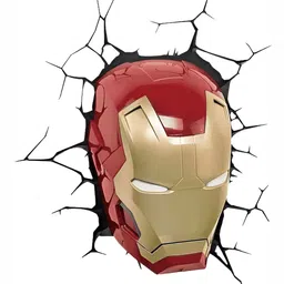 Wallpics Tan Brown & Red Iron Man Printed Water Resistant Wall Sticker-18