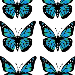 Wallpics Black & Blue Printed Waterproof Wall Sticker-18