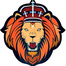 Wallpics Orange-Colored & Black King Lion Face Water Resistant Wall Sticker-image-89