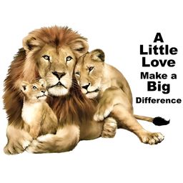 Wallpics Brown Lion Family Photo with Quote Printed Water Resistant Wall Sticker-image-26