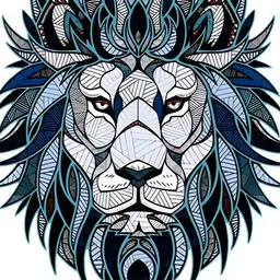 Wallpics Grey & Blue Printed Waterproof Vinyl Wall Sticker-25