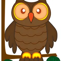 Wallpics Brown & Orange Owl Printed Birds And Animals Water Resistant Wall Sticker-image-67