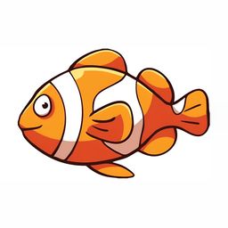 Wallpics White & Orange Fish Printed Waterproof Wall Sticker-picture-40