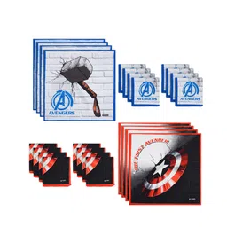 Kuber Industries Kids Pack Of 24 Avengers Printed Cotton Handkerchiefs-94
