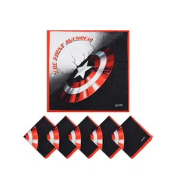 Kuber Industries Kids Pack Of 6 Avengers Printed Cotton Handkerchiefs-26