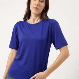 Marks & Spencer Relaxed Fit Drop-Shoulder Sleeves T-shirt-image-69