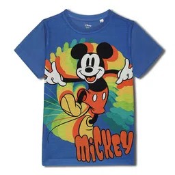 Wear Your Mind Boys Mickey Mouse Printed Extended Sleeves Cotton T-shirt-image-66