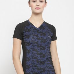 Boston Club Abstract Printed V-Neck Dri-FIT Sports T-shirt-14