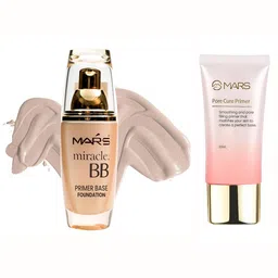 MARS Set of Miracle BB Primer Base Foundation - Nude Beige 60 ml + Pore Cure Primer 30 ml-image-10