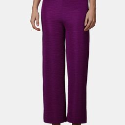 Popwings Women Relaxed Straight Leg Mid Rise Trousers-image-54