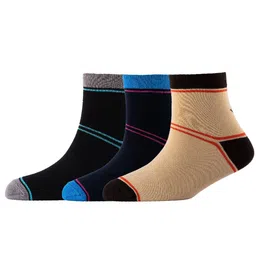 Cotstyle Men Pack Of 3 Patterned Pure Cotton Above Ankle Socks-3