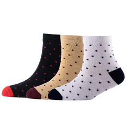 Cotstyle Men Pack Of 3 Patterned Pure Cotton Above Ankle Socks-17