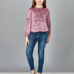 Peppermint Round Neck Long Cuffed Sleeves Top-image-34