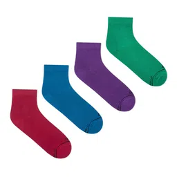 Dynamocks Men Multicolour Ankle Length Socks Pack of 4 Pairs-image-36