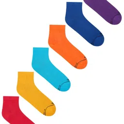 Dynamocks Men Pack of 6 Multi Cotton Ankle Length Socks-picture-23