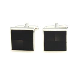 PELUCHE Black & Silver-Toned Cufflink-image-58