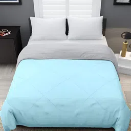 RF RELAXFEEL Blue & Grey Geometric Heavy Winter 233 GSM Double Bed Comforter-image-72