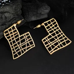 TOKYO TALKIES X rubans FASHION ACCESSORIES Gold-Plated Quirky Half Hoop Earrings-image-41
