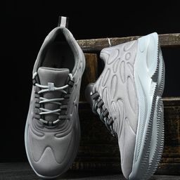 The Roadster Lifestyle Co. Men Grey Textured Lightweight Comfort Insole Basics Sneakers-image-42