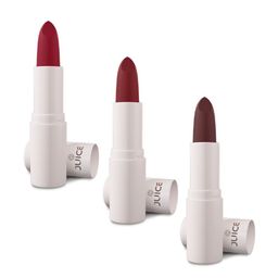 JUICE Set Of 3 Kiss Sensation Matte SPF15 Lipstick - Red Rebel-Marooned-Marron Royale-71