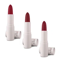 JUICE Kiss Sensation Set Of 3 Matte Lipstick-4g Each-Red Rebel-Marooned-Flamingo-33