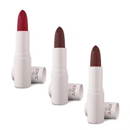 JUICE Kiss Sensation Set Of 3 Matte Lipstick-4g Each-Red Rebel-Marron Royale-Merlot-16