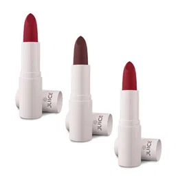 JUICE Kiss Sensation Set Of 3 Matte Lipstick-4g Each-Red Rebel-Marron Royale-Think Pink-image-80