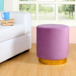 Shadowkart Purple Wooden Pouffes Sitting Mudda Ottomans-image-17