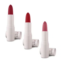 JUICE Kiss Sensation Set Of 3 Matte Lipstick-4g Each-Red Rebel-Red Addict-Rose Pink-43